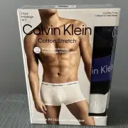 Calvin Klein Men’s XLarge Cotton Strech Low Rise Trunk 3 Pack