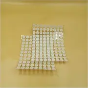 100pairs 10/15/20/25mm Self Adhesive Dots Transparent Fastener Tape Strong Glue Sticker Round Coins Hook Loop (Color : White, Size : 20mm)