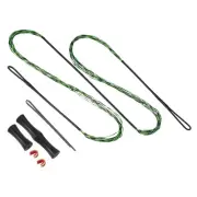 16 Strands Bow String Replacement for AMO 52" Recurve Bow String Green-Black