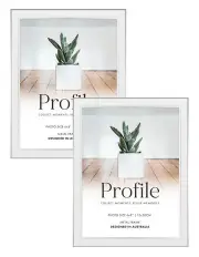 [Profile Australia] Eternal Solid Metal Photo Frame 6x8inch 2 Pack in White