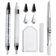 LIGHT RAIN Rhinestone Picker Tool - 2 Pcs Dual-Head Pen with 4 Wax Tip, and Prec