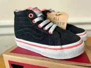Vans Shoes SK8-HI Zip MTE Toddler Size 4.5 New w/ Box Floral Pop/Living Coral
