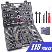 TOPEX 118-Piece Metric Tap and Die set Screw Thread Drill Repair Kit M2-M18