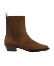 pull-ring short boots 36,41 Brown