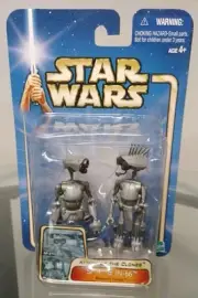 Star Wars SP-4 & JN-66 DROIDS Attack of the Clones Action Figures Hasbro SEALED