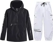 [Legou] Unisex style Snowboard double board ski hoodie ski suit pants set