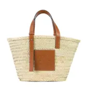 Loewe Logo Patch Basket Bag One size Nude