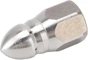 High Pressure Washer Spray Nozzle,with G1/4 Thread,Stainless Steel,Pressure Washer Tips for Cleaning Pipes, Drains, and Industrial Applications,Front and Rear Jet