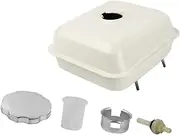 yuksok Gas Tank Fuel Tank ATV Oil Car Portable Storage Can with Cap Replacement Fuel Container for Road Cutting Machine 188F190, White