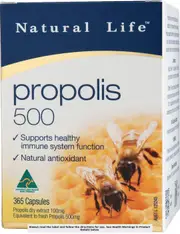 Natural Life Propolis 500mg 365 Capsules