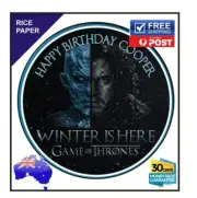 Game of Thrones Edible Rice Paper Birthday Cake Decoration Topper Image 19cm