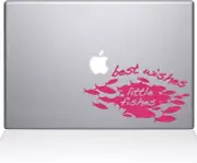 The Decal Guru 1022-MAC-11A-BG Best Wishes Little Fishes Vinyl Sticker, 11"