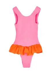 Hunza G Kids Denise Seersucker Swimsuit (2-6 Years) - Pink - 2YR-6YR (S) 2YR-6YR (S)
