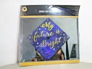 New - Grad Cap Tassel Grad Cap Decoration ( My future is Bright ) 9.75" x 9.75"