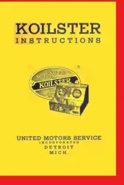 Owner's Manual United Motors Service Koilster Instructions Ignition Coil Tester