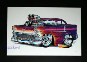 Muscle Machines Print Art Poster 1956 Chevrolet 56 Chevy Rohan Day 11" by 17"