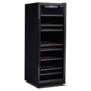 Husky Riserva 380L Dual Zone Wine Fridge in Black HUSWS128DMBZY