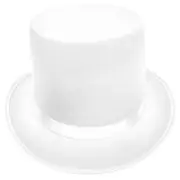 Roll Brims Tall Top Hat for Adult Bowlers Hat Magicians Hat Halloween Party Hat Cosplay Costume Stage Show Headwear White L