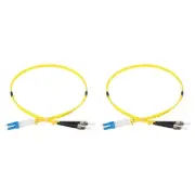 0.5M/1.64Ft Single-Mode Duplex Fiber Optic Patch Cable LC-ST/UPC,2 Pack