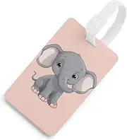 [TKJMCSW] Cute Cartoon Elephant Luggage Tags for Suitcases Travel Tags for Luggage Travel Bag Tags Luggage Identifiers Tags Baggage Name Tag Backpack Labels Carry Ons Tags for Men Women