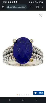 Custom Order - 14k White Gold 12mm Pear Cut Blue Topaz A Real Diamond ring