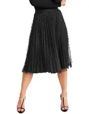 [Belle & Bloom] Mixed Feelings Black Reversible Skirt