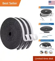 1/2 Inch Wide Adhesive Foam Tape - Soundproof Weatherstripping for Windows - ...