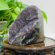 462g Natural Amethyst Geode Mineral Specimen Crystal Quartz Energy Decoration