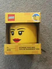 LEGO- STORAGE HEAD MINI- FEMALE- 4033- NEW- SLIGHT BOX DAMAGE
