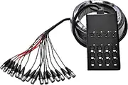 Seismic Audio 12 Channel XLR Low Profile Circuit Board Snake Cable - 15m
