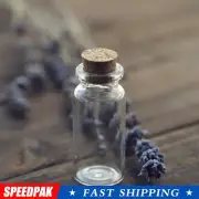 5 Sizes Small Glass Bottles with Cork Stopper Tiny Jars Vials Craft Hot J8