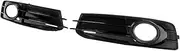 1 Pair Fog Light Grille Gloss Black Compatible For Audi A3 8P S-Line 2009-2012 Factory Style Car Accessories Tools ABS Plastic