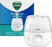 Vicks Mini Cool Mist Humidifier 1.8L for bedroom, Nursery or Home Office, Rotating Mist Nozzle