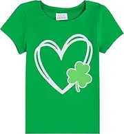 [HH Family] Girls St. Patrick’s Day Shirt Kids Green T-Shirt Clothing 4-12 Years