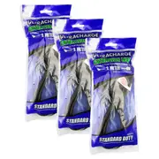 3x Ultracharge 2m Cord Extension Power 10A Lead AU/NZ Cable w/Piggy Back Plug BK