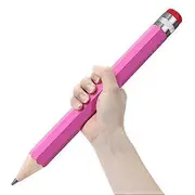 Wooden Jumbo Pencils for Prop/Gifts/Decor - 14 Inch Funny Big Novelty Pencil with Cap(Pink) for Schools and Homes