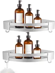 Bathroom Corner Shelf Wall Mounted,Corner Shower Caddy Organization and Storage Shelves 2 Pack