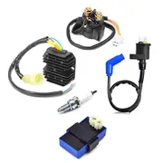 30410-HC4-770 CDI BOX Ignition Coil Voltage Regulator Rectifier Relay Kit for FourTrax 300 TRX300 TRX300FW 1993 As Shown