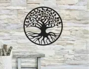 Wall Art Home Decor Metal Acrylic 3D Silhouette Poster USA Tree of Life Sign