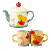 Winnie the Pooh and Piglet Apple Teapot and Mugs Set