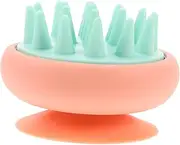 EXQUIMEUBLE Hair Scalp Brush Silicone Shampoo Brush for Men Handheld Scalp with Soft Bristles Deep Cleansing Dandruff Removal for All Hair
