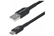 StarTech.com 3m (9.8ft) USB-A to USB-C Charging Cable, Charge & Sync, 3A, USB 2.0, TPE Jacket - Black USB Charging Cord - USB-A to USB-C Charging and