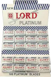 Lord Platinum Double Edge Safety Razor Blades, 100 blades (5x20)
