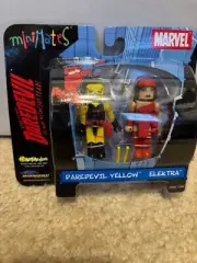 MINIMATES DAREDEVIL YELLOW & ELEKTRA Marvel Figures ! New, unopened !