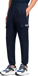 [EA7] Men's Core Identity Cargo Joggers, Blue
