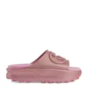 Women GUCCI Interlocking G Platform Slides Sandal Shoes Size 39 US 8.5-9 PINK