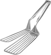 VALICLUD 1Pc Stainless Steel Food Tong Multi Functional Kitchen Gadget for Cooking Grilling and Barbecuing Slip Design Suitable for Home and Restaurant Use