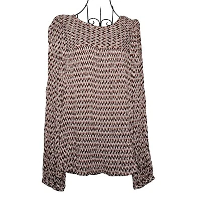 LOFT Multicolor peasant retro long sleeve top nwt large