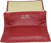 Smoking Pipe Tobacco Roll Up Pouch Case Bag Storage Tobacco Moisturizing Case Holder for Pipe Tobacco (Red)