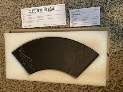 Slate Pampered Chef Serving Board 14.5” X 5.25” Curved